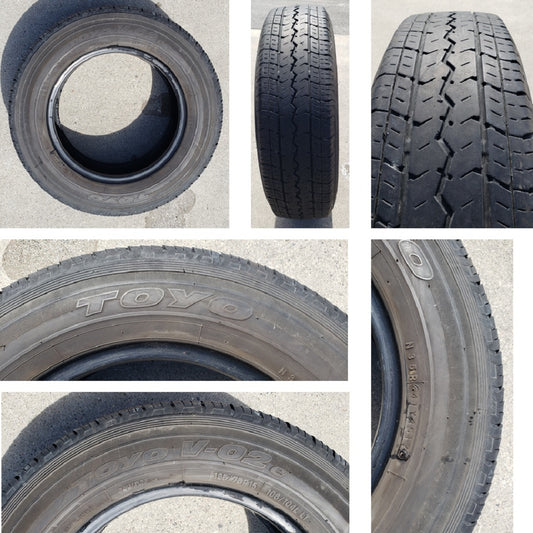 TOYO V-02e 中古タイヤ 185/75R15 106/104L LT 4本セット　